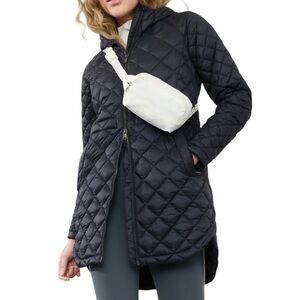 Athleta Whisper Featherless Parka Coat black size XXS